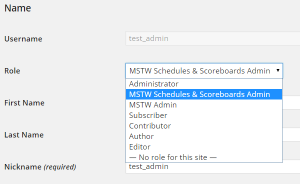 Edit user - mstw roles